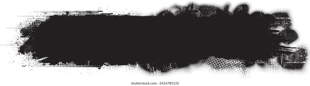 Glitch distorted grange shape . Noise grungy logo . Trendy defect error shapes . Glitched frame .Grunge textured . Distressed effect .Vector shapes