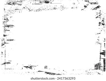 Glitch distorted grange shape . Noise grungy border frame . Trendy defect error shapes . Glitched frame .Grunge textured . Distressed effect .Vector shapes