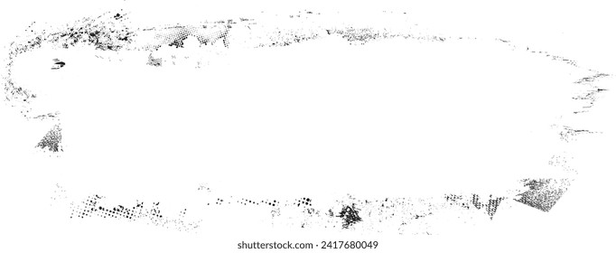 Glitch verzerrte Form des Körners. Lärm grundiger Rahmen. Trendy Defaultformen . Glitched frame .Grunge strukturiert. Distanzeffekt .Vektorformen