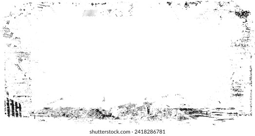 Forma de grano distorsionada de brillo. Marco de borde ruidoso y ruidoso. Formas de error de defecto de moda . Marco brillante. Grunge texturado. Efecto con problemas .Formas vectoras