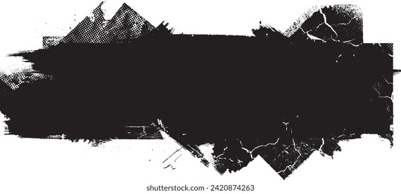 Forma de grano distorsionada de brillo. Logo de ruidos. Formas de error de defecto de moda . Marco brillante. Grunge texturado. Efecto con problemas .Formas vectoras