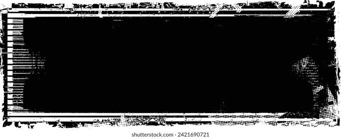 Glitch distorted grange shape . Noise grungy logo . Trendy defect error shapes . Glitched frame .Grunge textured . Distressed effect .Vector shapes