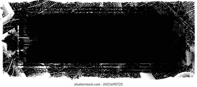 Forma de grano distorsionada de brillo. Logo de ruidos. Formas de error de defecto de moda . Marco brillante. Grunge texturado. Efecto con problemas .Formas vectoras