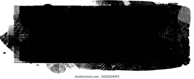 Glitch distorted grange shape . Noise grungy logo . Trendy defect error shapes . Glitched frame .Grunge textured . Distressed effect .Vector shapes
