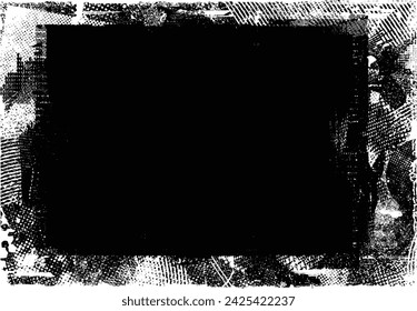 Glitch verzerrte Grange-Form. Noise Grungy Logo . Trendige Fehlerformen. Glitched frame .Grunge strukturiert. Distressed-Effekt. Vektor-Shapes