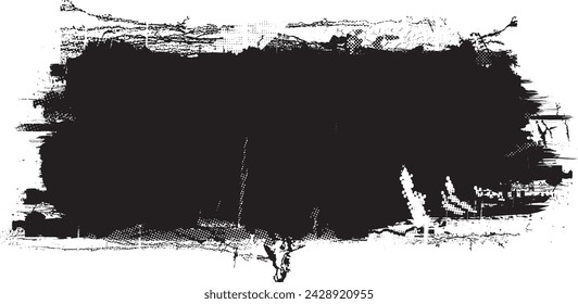 Glitch distorted grange shape . Noise grungy logo . Trendy defect error shapes . Glitched frame .Grunge textured . Distressed effect .Vector shapes
