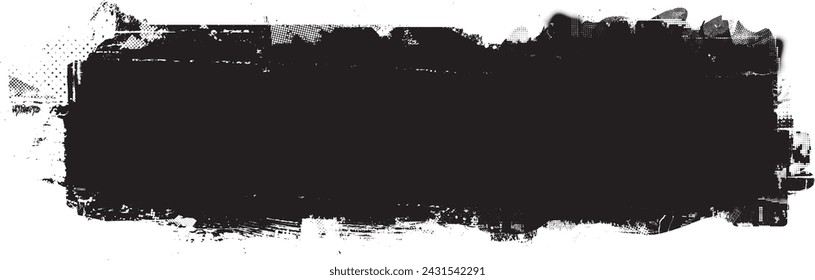 Glitch distorted grange shape . Noise grungy logo . Trendy defect error shapes . Glitched frame .Grunge textured . Distressed effect .Vector shapes