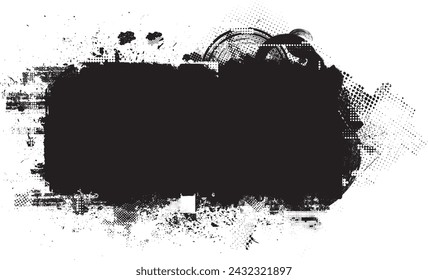 Glitch distorsionado en forma de grano . Ruido grungy logo . Formas de error de defecto de moda . Marco brillante .Grunge texturizado . Efecto angustiado. Formas vectoriales
