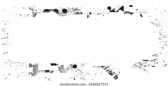 Glitch verzerrte Grange-Form. Noise Grungy Logo . Trendige Fehlerformen. Glitched frame .Grunge strukturiert. Distressed-Effekt. Vektor-Shapes