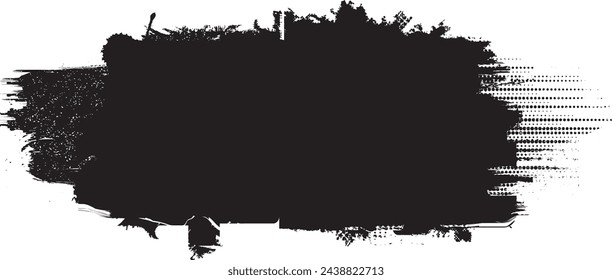 Glitch distorted grange shape . Noise grungy logo . Trendy defect error shapes . Glitched frame .Grunge textured . Distressed effect .Vector shapes