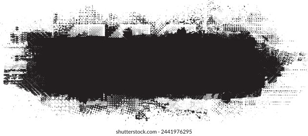 Glitch distorted grange shape . Noise grungy logo . Trendy defect error shapes . Glitched frame .Grunge textured . Distressed effect .Vector shapes