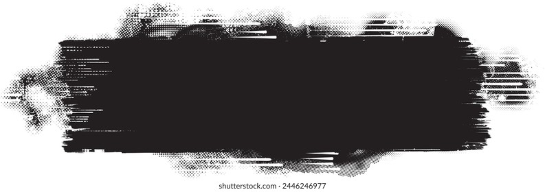Glitch distorsionado en forma de grano . Ruido grungy logo . Formas de error de defecto de moda . Marco brillante .Grunge texturizado . Formas de Vector de efecto perturbado