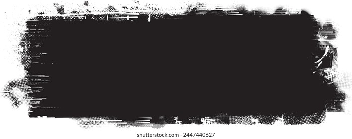Glitch verzerrte Grange-Form. Noise Grungy Logo . Trendige Fehler-Formens . Glitched frame .Grunge strukturiert. Distressed Effect .Vektorgrafik Formen