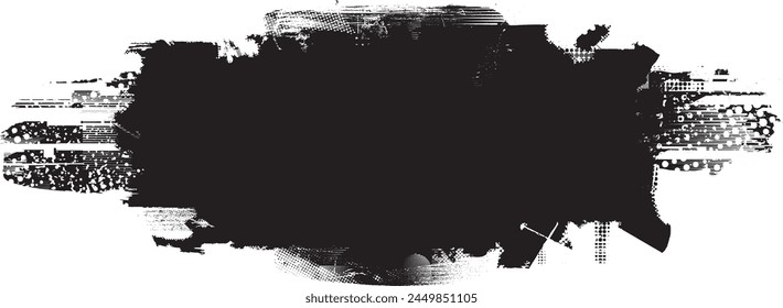 Glitch distorted grange shape . Noise grungy logo . Trendy defect error shapes . Glitched frame .Grunge textured . Distressed effect .Vector shapes