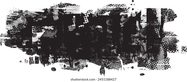 Glitch distorted grange shape . Noise grungy logo . Trendy defect error shapes . Glitched frame .Grunge textured . Distressed effect .Vector shapes