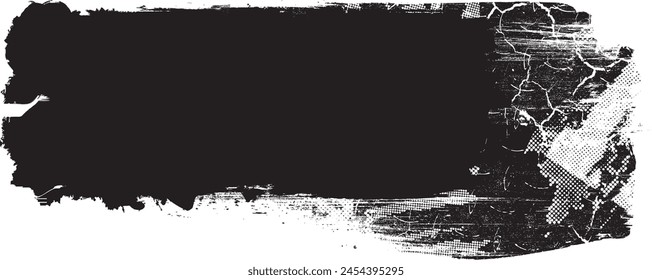 Glitch distorted grange shape . Noise grungy logo . Trendy defect error shapes . Glitched frame .Grunge textured . Distressed effect .Vector shapes