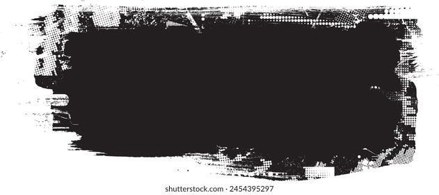 Glitch verzerrte Grange-Form. Noise Grungy Logo . Trendige Fehler-Formens . Glitched frame .Grunge strukturiert. Distressed Effect .Vektorgrafik Formen