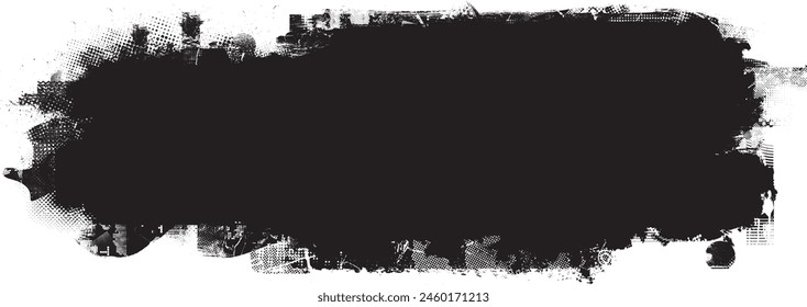 Glitch verzerrte Grange-Form. Noise Grungy Logo . Trendige Fehler-Formens . Glitched frame .Grunge strukturiert. Distressed Effect .Vektorgrafik Formen