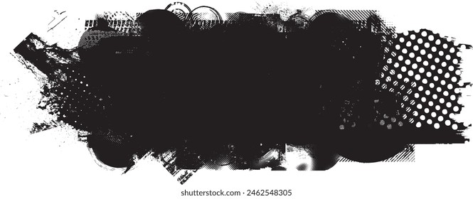 Glitch distorted grange shape . Noise grungy logo . Trendy defect error shapes . Glitched frame .Grunge textured . Distressed effect .Vector shapes