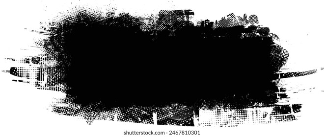 Glitch distorted grange shape . Noise grungy logo . Trendy defect error shapes . Glitched frame .Grunge textured . Distressed effect .Vector shapes