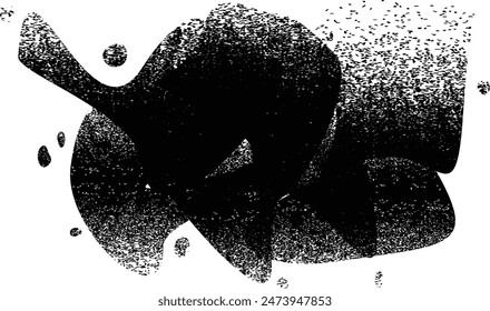 Glitch distorsionado en forma de grano . Ruido grungy logo . Formas de error de defecto de moda . Marco brillante .Grunge texturizado . Formas de Vector de efecto perturbado