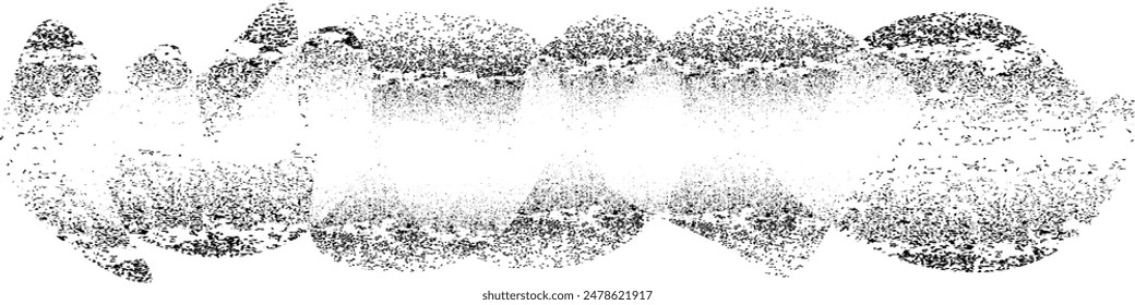 Glitch distorted grange shape . Noise grungy logo . Trendy defect error shapes . Glitched frame .Grunge textured . Distressed effect .Vector shapes