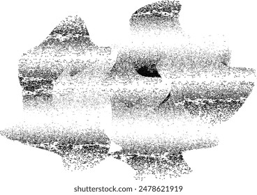 Glitch distorsionado en forma de grano . Ruido grungy logo . Formas de error de defecto de moda . Marco brillante .Grunge texturizado . Formas de Vector de efecto perturbado