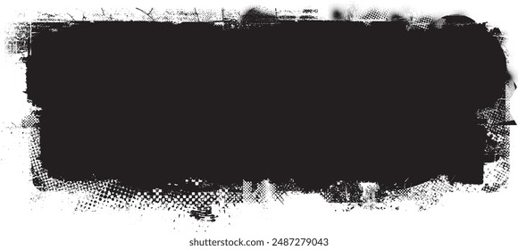 Glitch verzerrte Grange-Form. Noise Grungy Logo . Trendige Fehler-Formens . Glitched frame .Grunge strukturiert. Distressed Effect .Vektorgrafik Formen