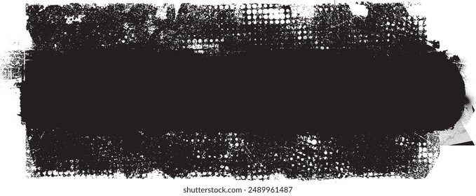 Glitch distorted grange shape . Noise grungy logo . Trendy defect error shapes . Glitched frame .Grunge textured . Distressed effect .Vector shapes