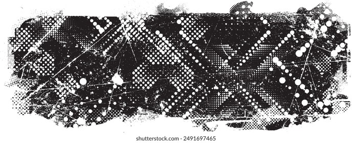 Glitch verzerrte Grange-Form. Noise Grungy Logo . Trendige Fehler-Formens . Glitched frame .Grunge strukturiert. Distressed Effect .Vektorgrafik Formen