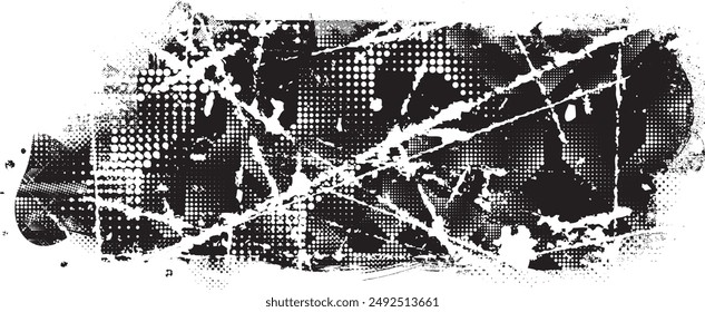 Glitch distorted grange shape . Noise grungy logo . Trendy defect error shapes . Glitched frame .Grunge textured . Distressed effect .Vector shapes