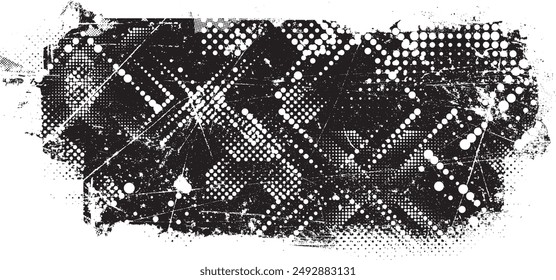 Glitch verzerrte Grange-Form. Noise Grungy Logo . Trendige Fehler-Formens . Glitched frame .Grunge strukturiert. Distressed Effect .Vektorgrafik Formen