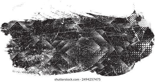 Glitch verzerrte Grange-Form. Noise Grungy Logo . Trendige Fehler-Formens . Glitched frame .Grunge strukturiert. Distressed Effect .Vektorgrafik Formen