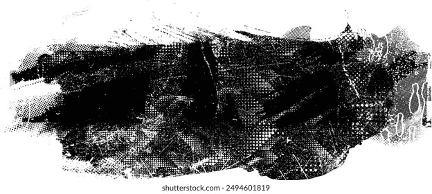 Glitch distorted grange shape . Noise grungy logo . Trendy defect error shapes . Glitched frame .Grunge textured . Distressed effect .Vector shapes