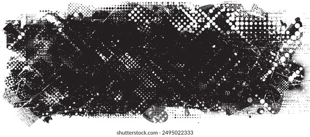 Glitch verzerrte Grange-Form. Noise Grungy Logo . Trendige Fehler-Formens . Glitched frame .Grunge strukturiert. Distressed Effect .Vektorgrafik Formen