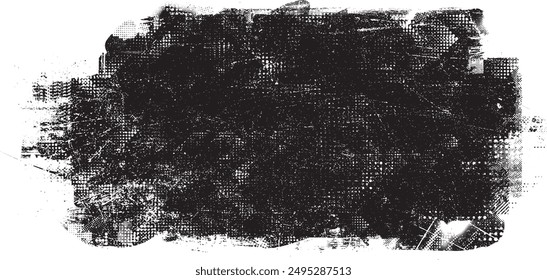 Glitch distorted grange shape . Noise grungy logo . Trendy defect error shapes . Glitched frame .Grunge textured . Distressed effect .Vector shapes