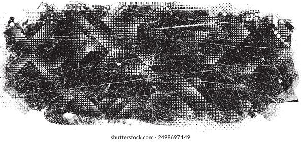 Glitch distorted grange shape . Noise grungy logo . Trendy defect error shapes . Glitched frame .Grunge textured . Distressed effect .Vector shapes