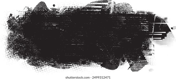 Glitch forma de grange distorsionada . Logo grungy de Noise . Formas de error de defecto de moda . Glitched marco .Grunge texturizado . Efecto angustiado. Formas de Vector
