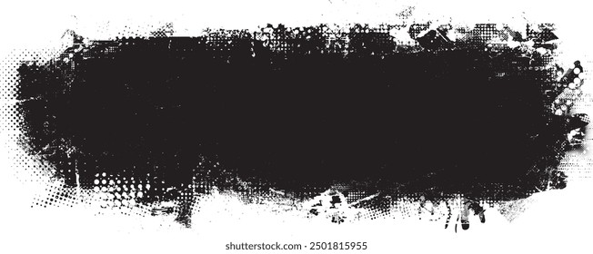 Glitch distorted grange shape . Noise grungy logo . Trendy defect error shapes . Glitched frame .Grunge textured . Distressed effect .Vector shapes