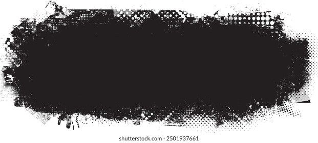 Glitch distorted grange shape . Noise grungy logo . Trendy defect error shapes . Glitched frame .Grunge textured . Distressed effect .Vector shapes