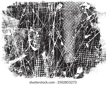 Glitch verzerrte Grange-Form . Noise Grungy Logo . Trendy Fehler Formen . Glitzernder Rahmen .Grunge strukturiert . Distressed-Effekt .Vektorformen