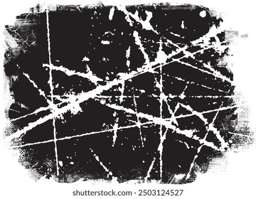 Glitch distorted grange shape . Noise grungy logo . Trendy defect error shapes . Glitched frame .Grunge textured . Distressed effect .Vector shapes