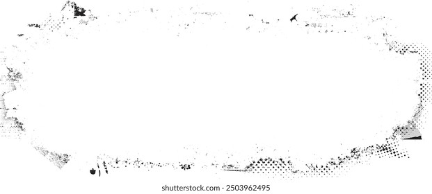 Glitch distorted grange shape . Noise grungy logo . Trendy defect error shapes . Glitched frame .Grunge textured . Distressed effect .Vector shapes