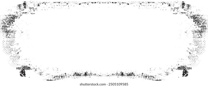 Glitch distorted grange shape . Noise grungy logo . Trendy defect error shapes . Glitched frame .Grunge textured . Distressed effect .Vector shapes
