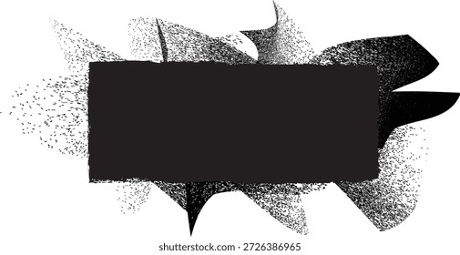 Glitch verzerrte Grange-Form . Noise Grungy Logo . Trendy Fehler Formen . Glitzernder Rahmen .Grunge strukturiert . Distressed-Effekt .Vektorformen
