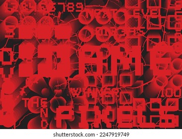 Glitchverzerrter grunge Hintergrund . Rauschen zerstörte Textur. Trendy Defaultformen .  Grunge Textur. Distressed effect .Vector formt mit einer duo-ton-halftone-Punkte-Siebdruckstruktur.