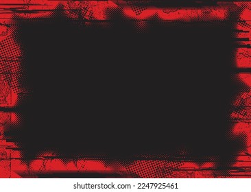 Glitch distorted grunge background . Noise destroyed texture . Trendy defect error shapes . grunge texture . Distressed effect .Vector shapes with a duo tone halftone dots screen print texture.