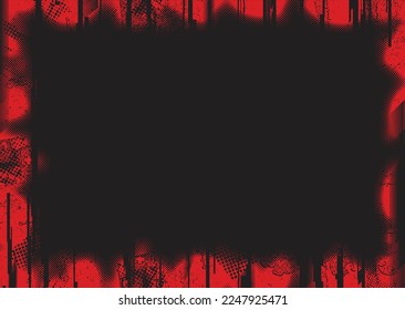Glitch distorted grunge background . Noise destroyed texture . Trendy defect error shapes . grunge texture . Distressed effect .Vector shapes with a duo tone halftone dots screen print texture.