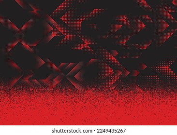 Glitchverzerrter grunge Hintergrund . Rauschen zerstörte Textur. Trendy Defaultformen . Grunge Textur. Distressed effect .Vector formt mit einer duo-ton-halftone-Punkte-Siebdruckstruktur.