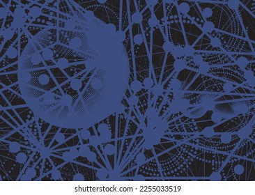 Glitch distorted grunge background . Noise destroyed texture . Trendy defect error shapes . grunge texture . Distressed effect .Vector shapes with a duo tone halftone dots screen print texture.